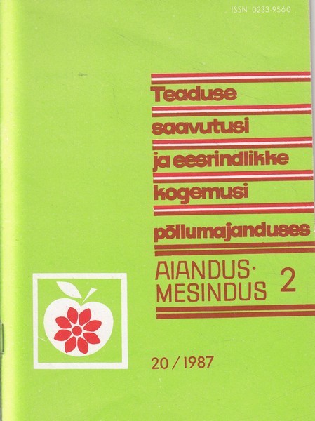 Aiandus ja mesindus, 1987 nr 2
