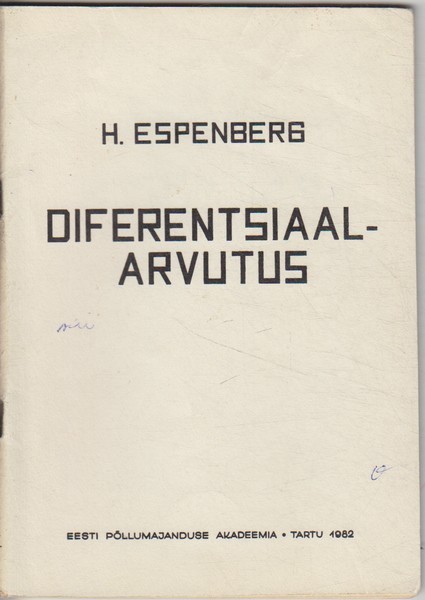 Harri Espenberg Diferentsiaalarvutus