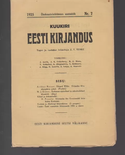 Eesti kirjandus, 1925/2
