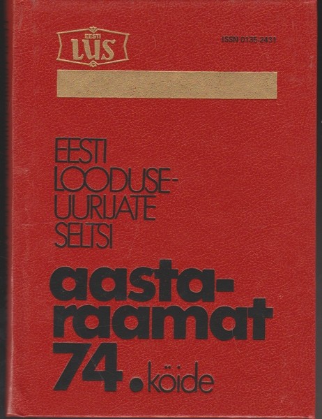 Eesti Looduseuurijate Seltsi aastaraamat = Year-book of the Estonian Naturalists' Society