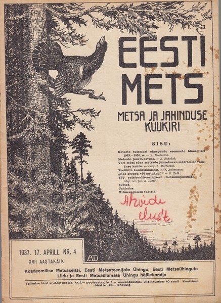 Eesti Mets, 1937/4