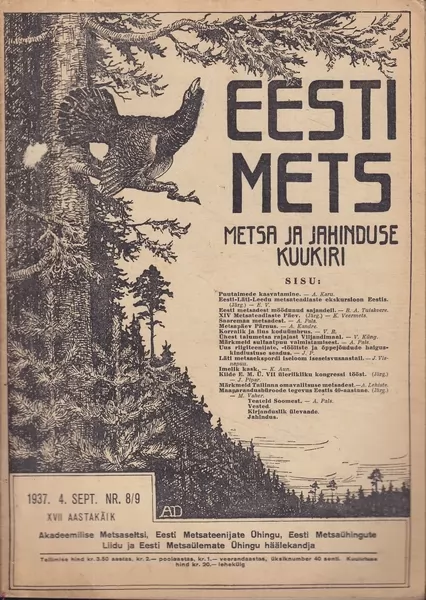 Eesti Mets, 1937/8/9