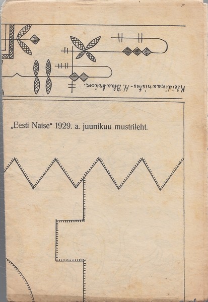 Eesti Naine 1929/6 Lõike- ja mustrileht