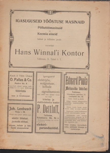 Eesti Tehnika Seltsi ajakiri, 1921/15.aprill