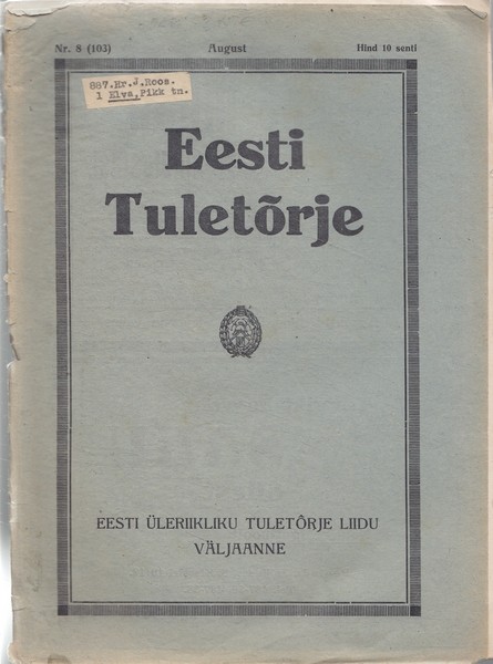Eesti tuletõrje, 1933/8