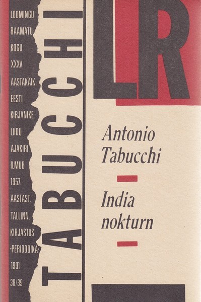 Antonio Tabucchi India nokturn : [jutustus]