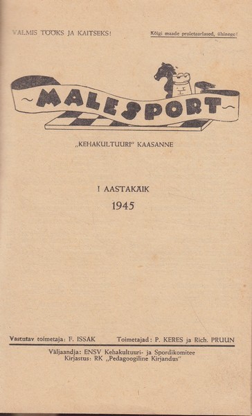 Malesport : ajakirja Kehakultuur tasuta kaasanne : 1945