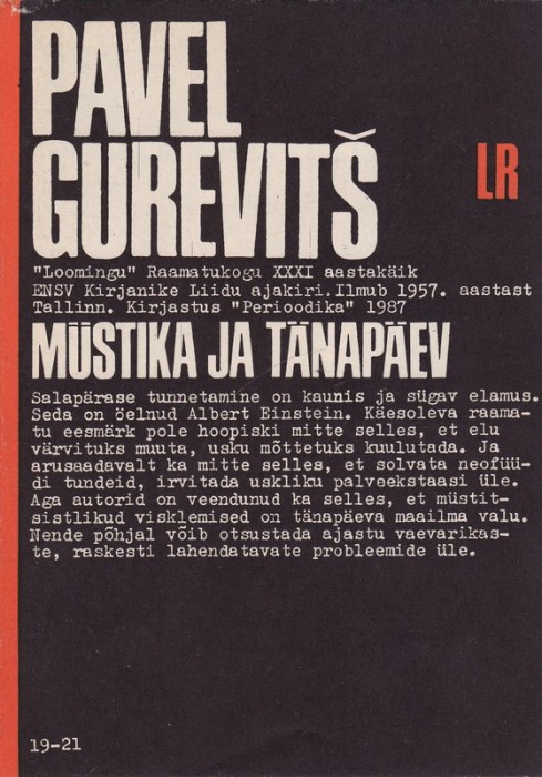 Pavel Gurevitš Müstika ja tänapäev : [kriitilised olukirjeldused]