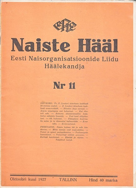 Naiste Hääl, 1927/11