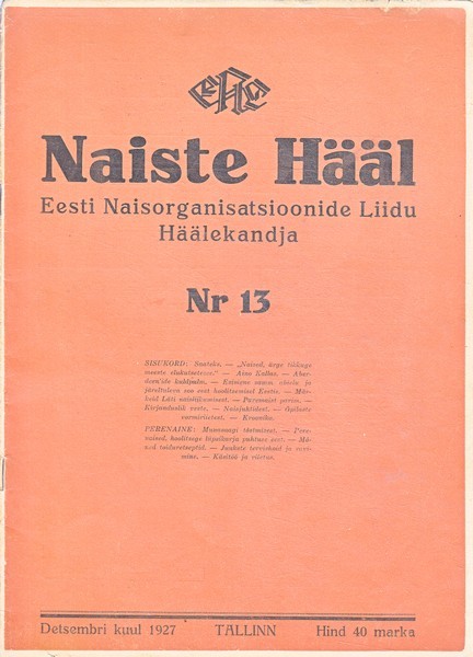 Naiste Hääl, 1927/13