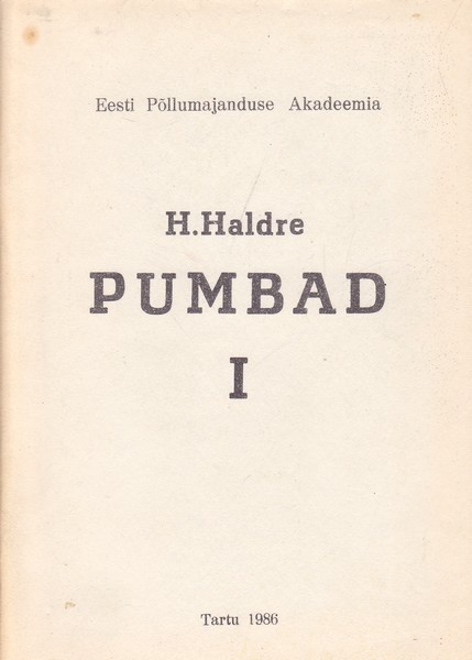 Heiti Haldre Pumbad. 1 osa