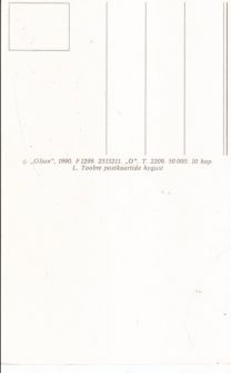 L.Toobre postkaartide kogust. Olion, 1990