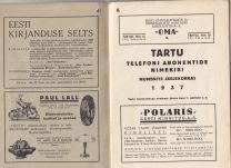 Tartu telefoni abonentide nimekiri numbrite järjekorras : 1937 : Tartu telefonivõrgu andmete järele kuni 1. märtsini s.a.